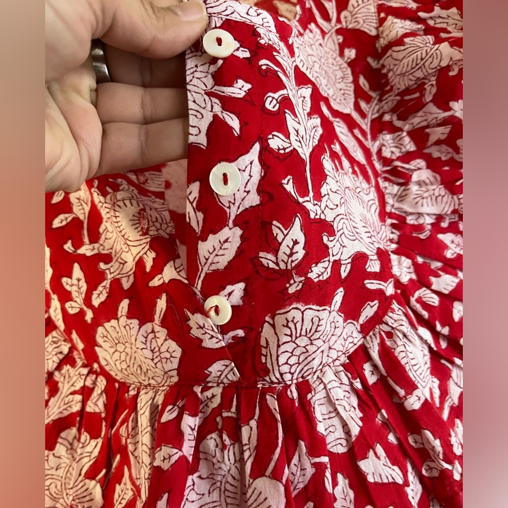 Mille Clementine Dress Red Zinna - Picture 5 of 12